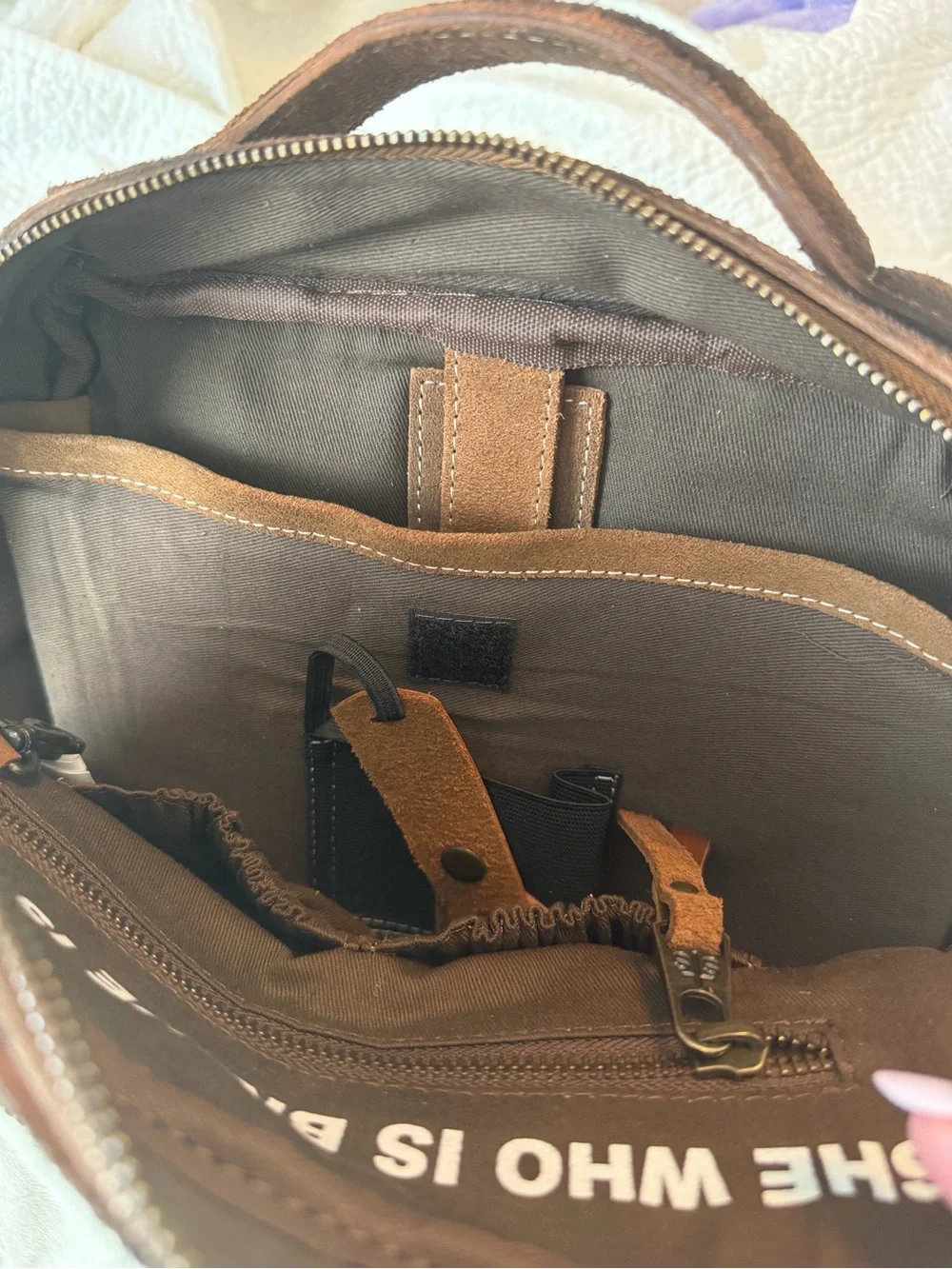 STS Ranchwear Brown and White Hair-On Leather Backpack